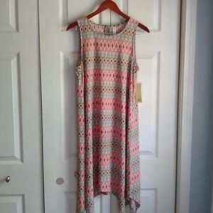Tacera knee length printed dress size medi…